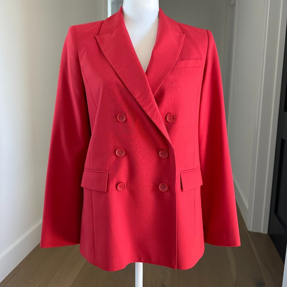 & other Stories red blazer and crop pants wool set